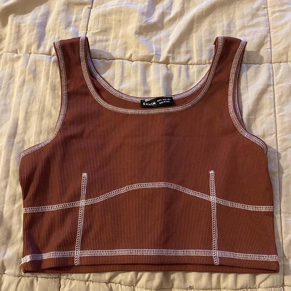 Brown crop top
